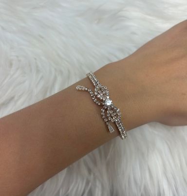 Crystal Bow Cuff Bracelet