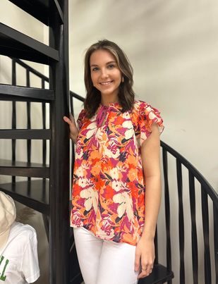 Fun In The Sun Spring Time Floral Top