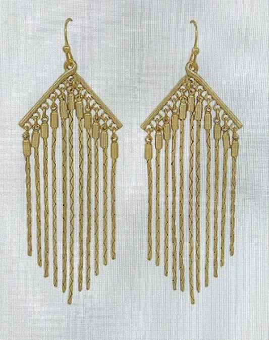 Golden Fringe Earrings