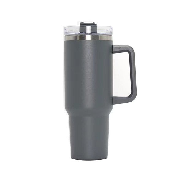 40oz Stainless Steel Tumbler With Lid And Straw