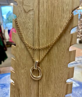 Double Way Textured Necklace