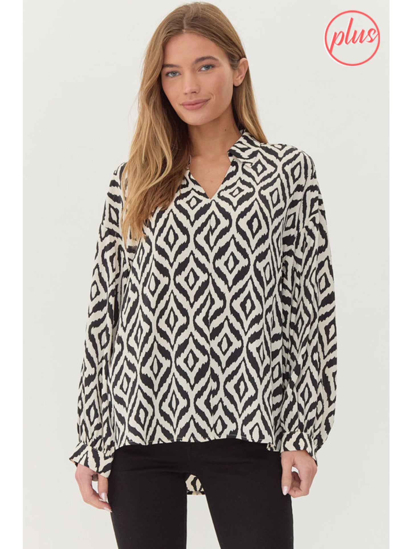 Curvy Darlene Printed Shirt