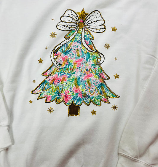 Peppy Printed Christmas Tree Sweatshirt