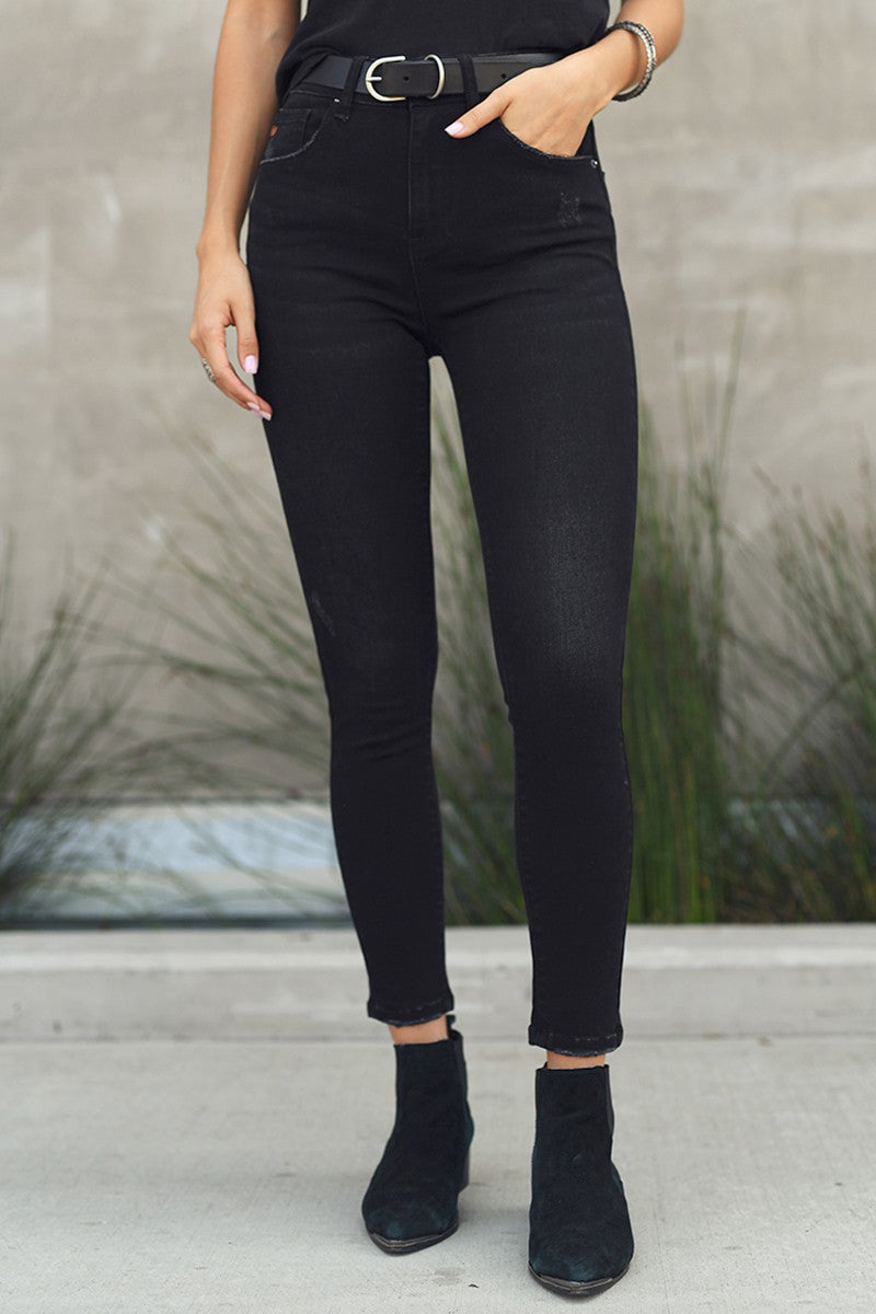 High Rise Basic Ankle Skinny Jeans