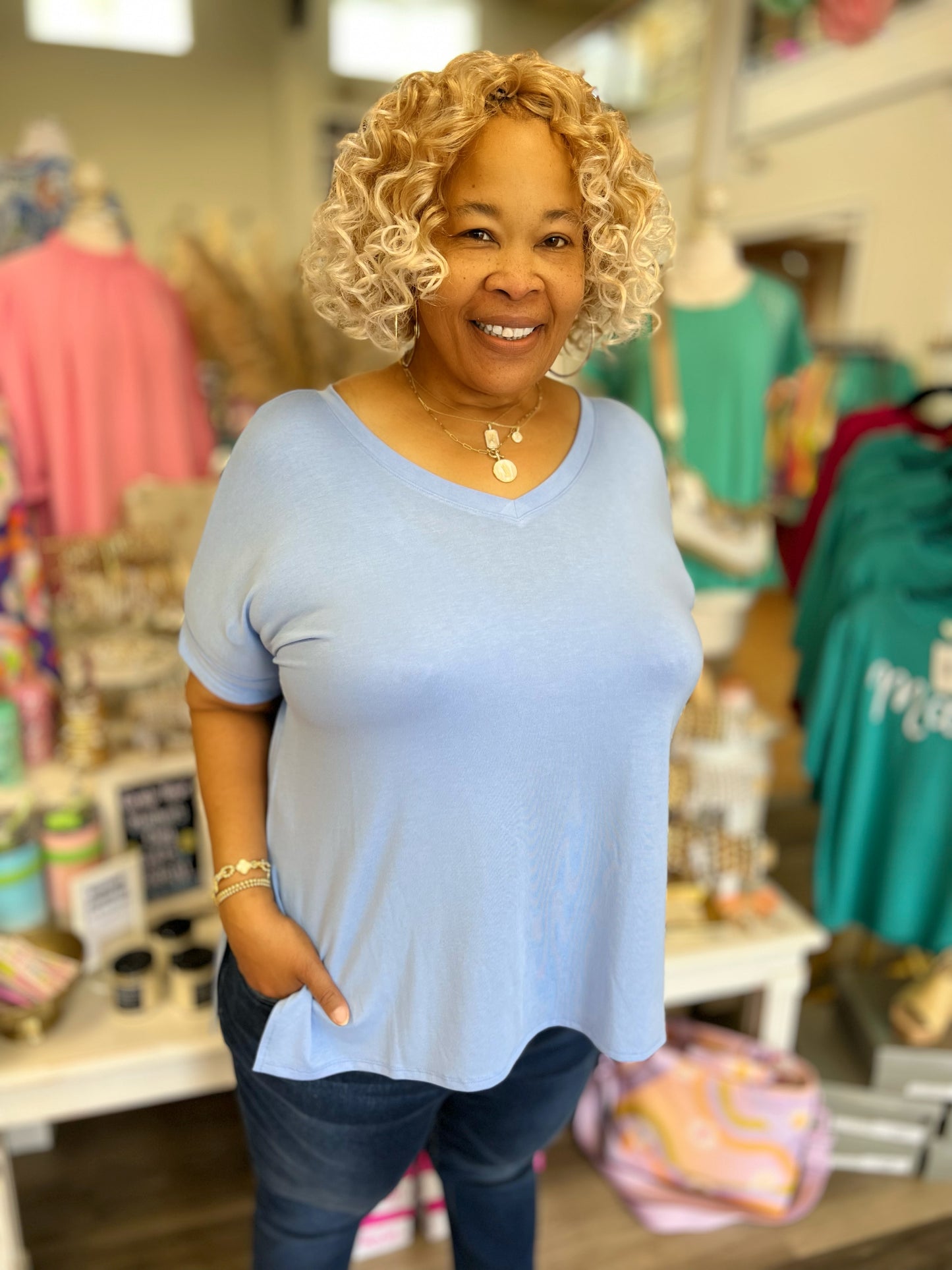 Curvy Comfy Everyday VNeck Top