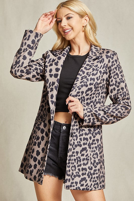 Kimberly Leopard Office Babe Blazer