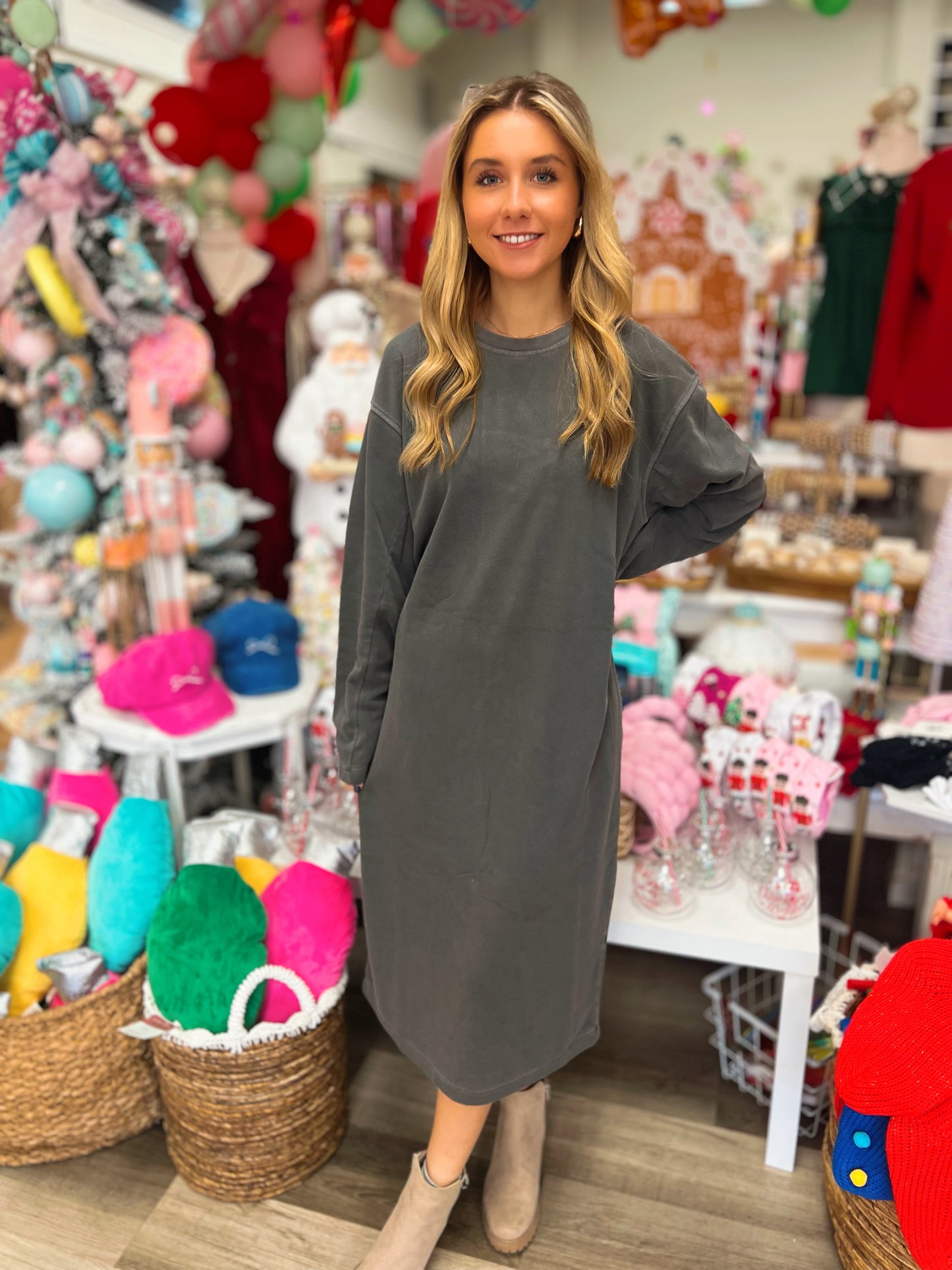 Soft Stacey Fleece Sweatshirt Dress