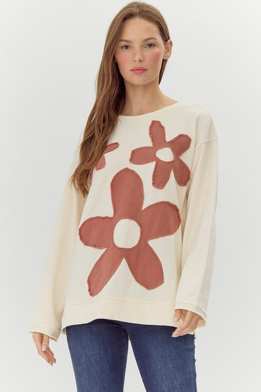 Charlie Flower Patch Sweatshirt