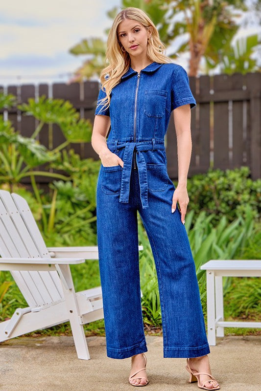 Dancing In Denim Jumpsuit