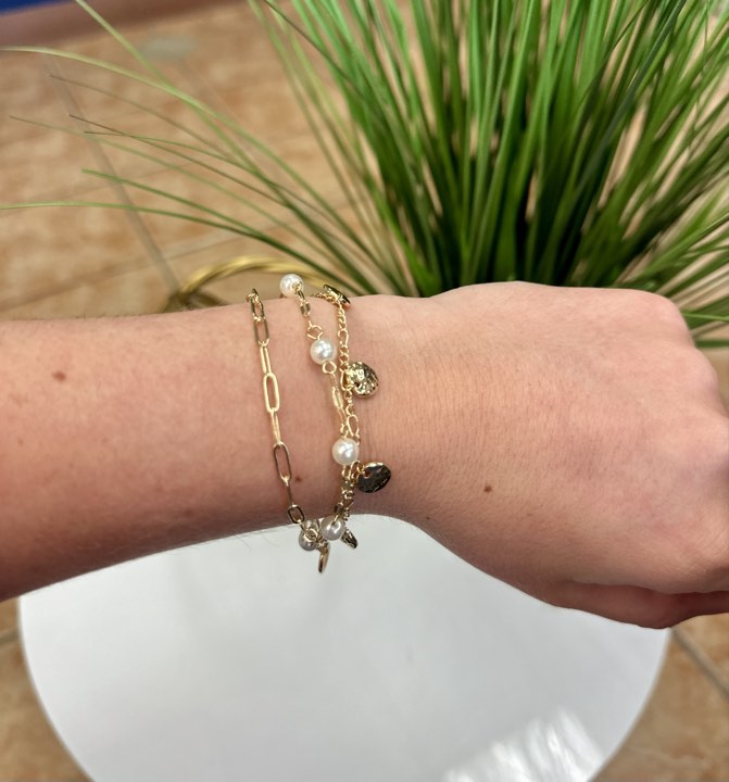 Gold Stack Bracelet Set