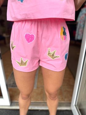 Princess Polly Sequin Patched Shorts