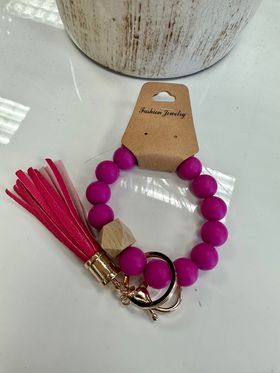 Solid Silicone Beaded Wristlet