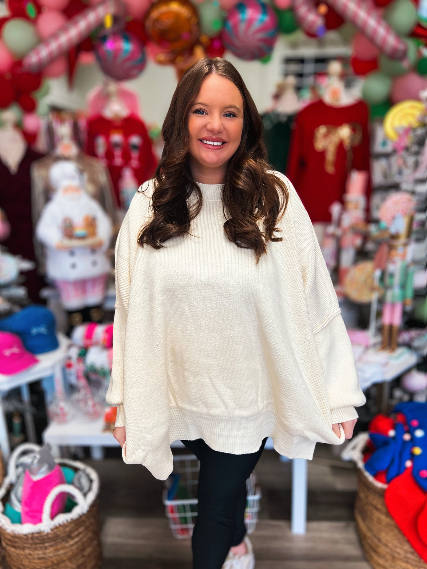 Curvy Lauren Batwing Oversized Sweater