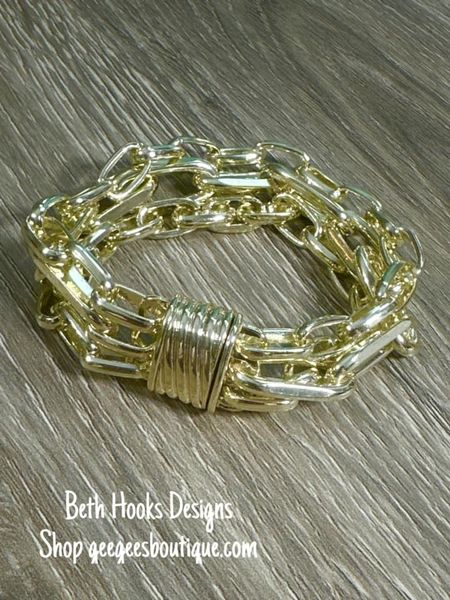 BHD Triple Strand Magnetic Fastener Bracelet