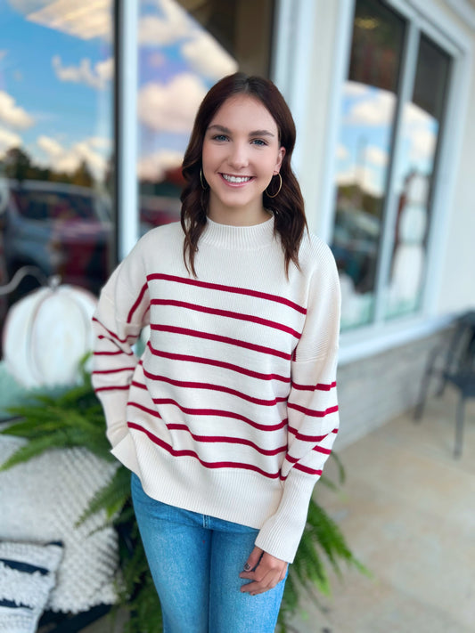 Scarlett Striped Round Neck Sweater