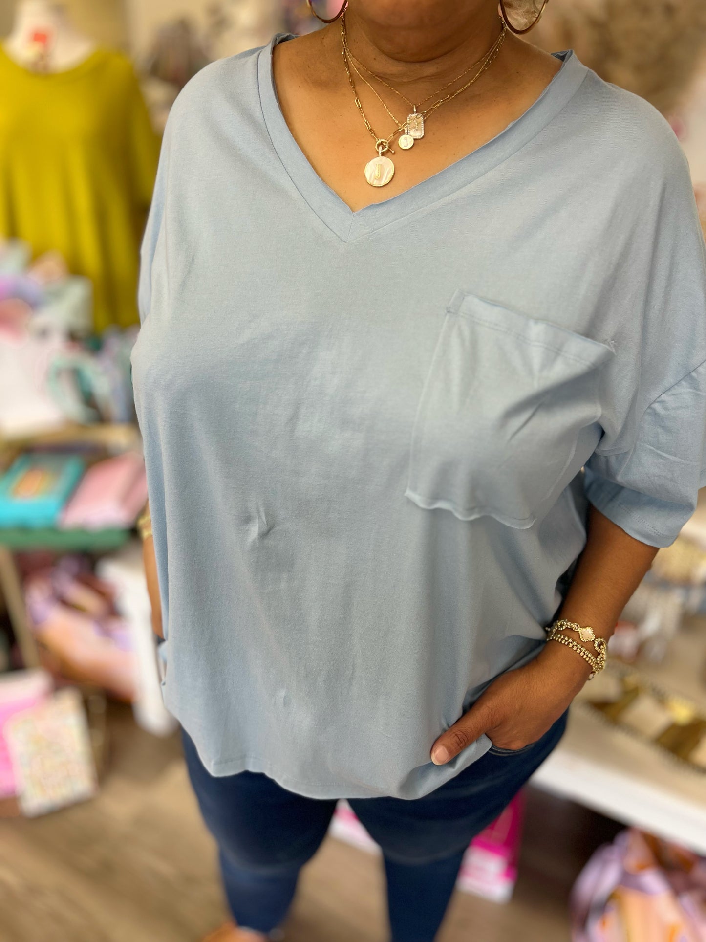 Curvy Everyday VNeck Tops