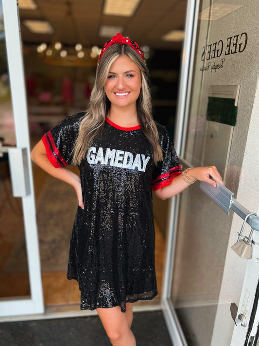 Gameday Ready Sparkle Mini Dress