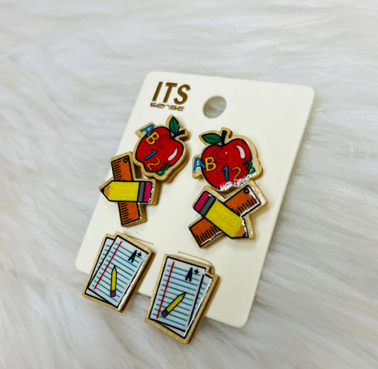 Teacher Stud Set Earrings