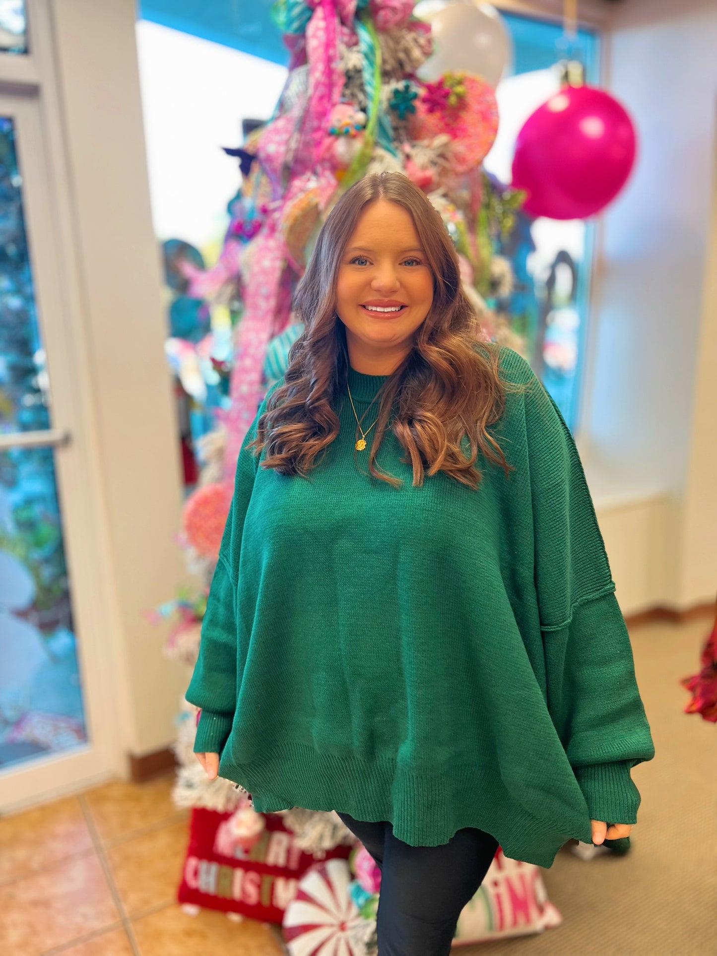 Curvy Lauren Batwing Oversized Sweater