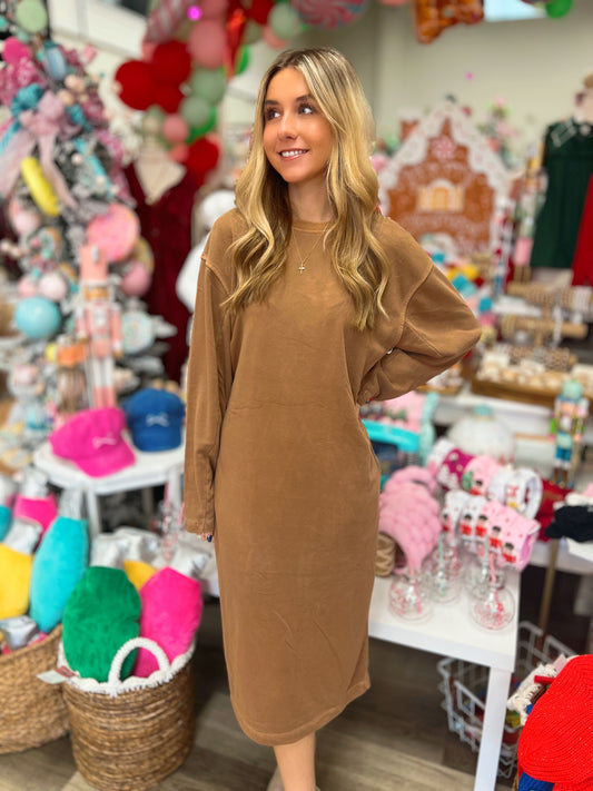 Soft Stacey Fleece Sweatshirt Dress