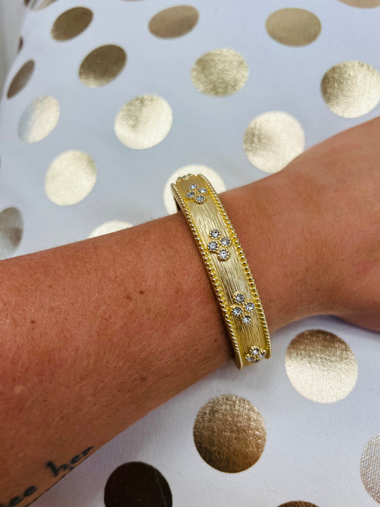 Callie Clover Imprinted Cuff Bracelet