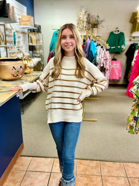 Charlotte Striped Sweater Top