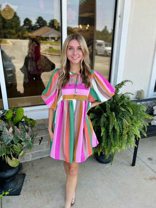 Maxine Multi Color Mini Dress