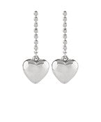 Heart Charm Dangle Earrings