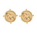 Gold Coin Dawg Pride Earrings