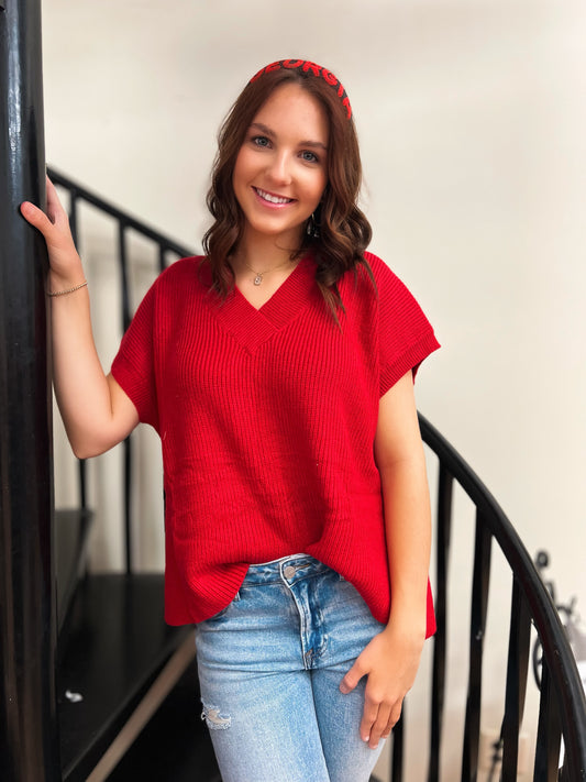 Jada Boxy Ribbed Knit Sweater Top