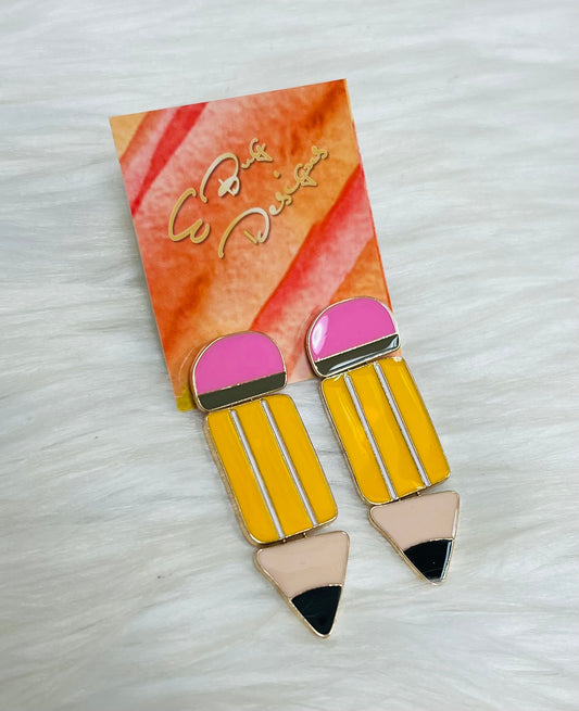 Pencil Teacher Earrings