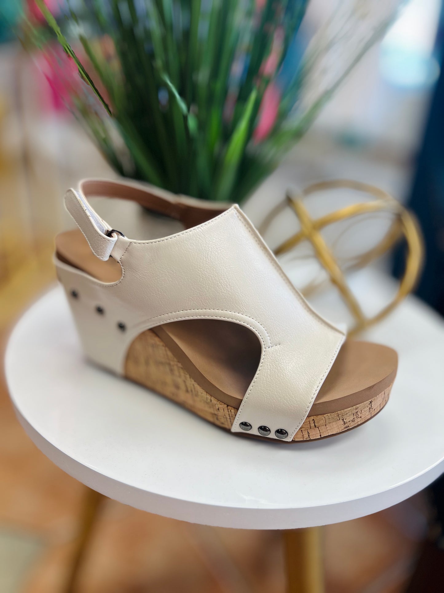 Corkys Tiffanee Ivory Wedges