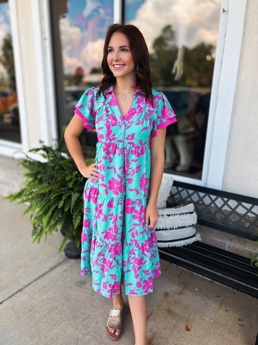 Julie Floral Midi Dress