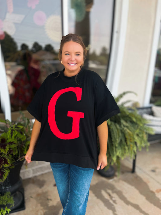 GA Patchwork Gameday Top