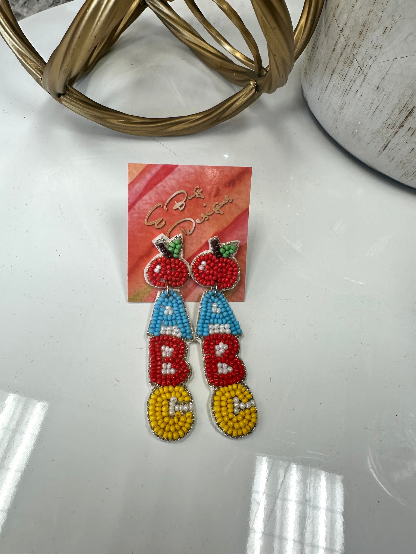 Apple And ABC Earrings