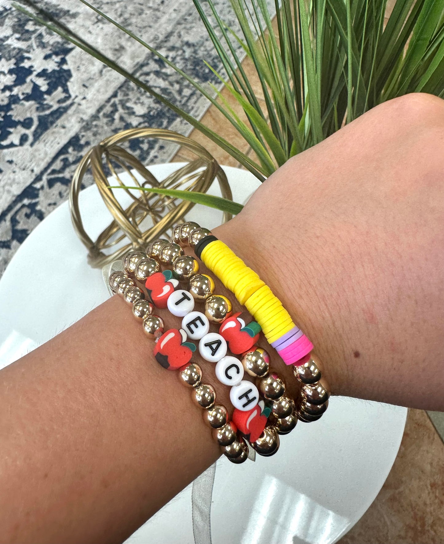 Golden Teacher Themed Bracelets