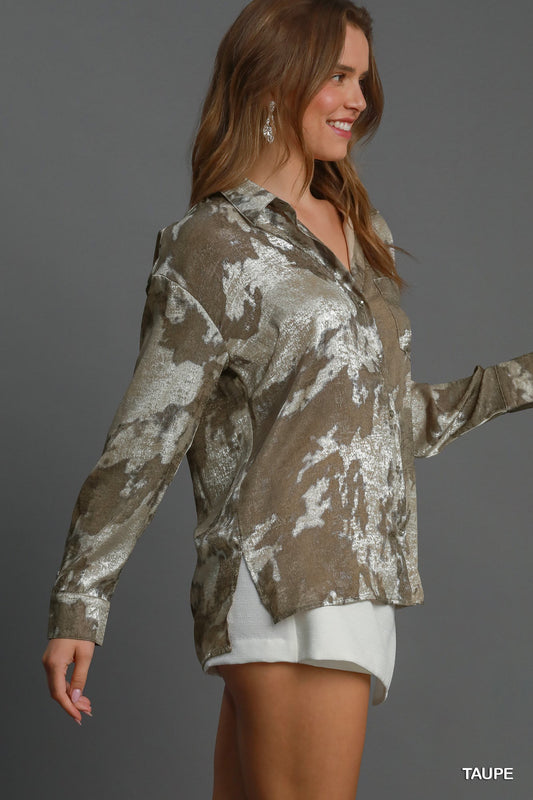 Lanie Metallic Mix Top