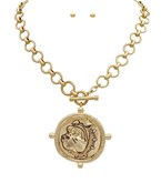 Gold Chain and Coin Necklace