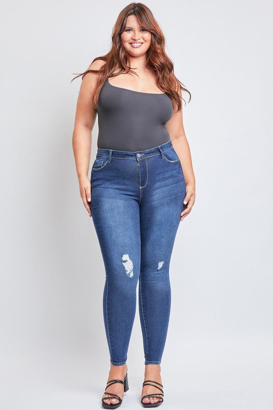 Curvy High Rise V Front Pull On Flare
