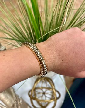 Textured Gold Accent Bracelet