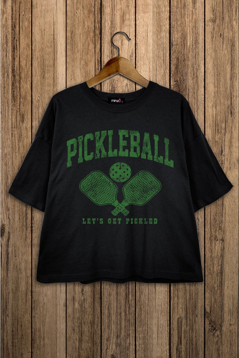 Lets Get Pickled Ball Crop Tee