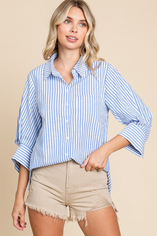 Cortney Striped Business Casual Top