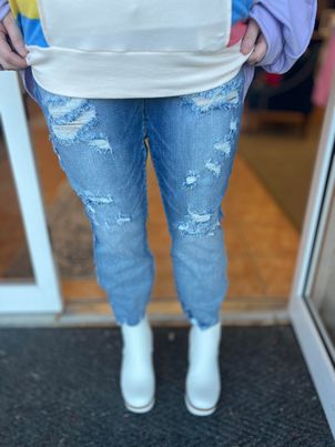 Curvy Judy Blue High Rise Button Fly Skinny Jeans