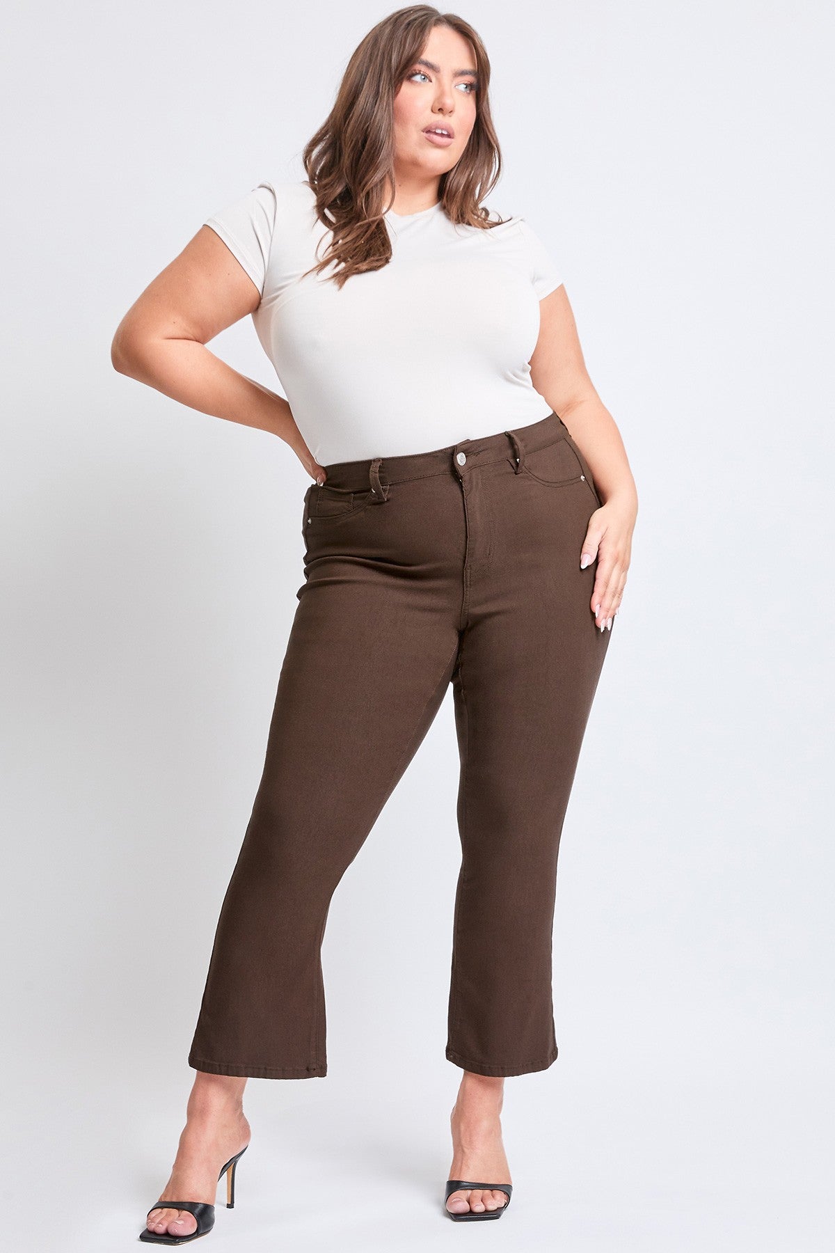 Curvy Kick Crop Flare Pants