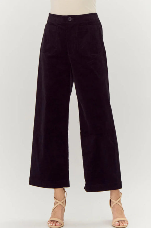 Black Best Dressed Wide Leg Cropped Pants