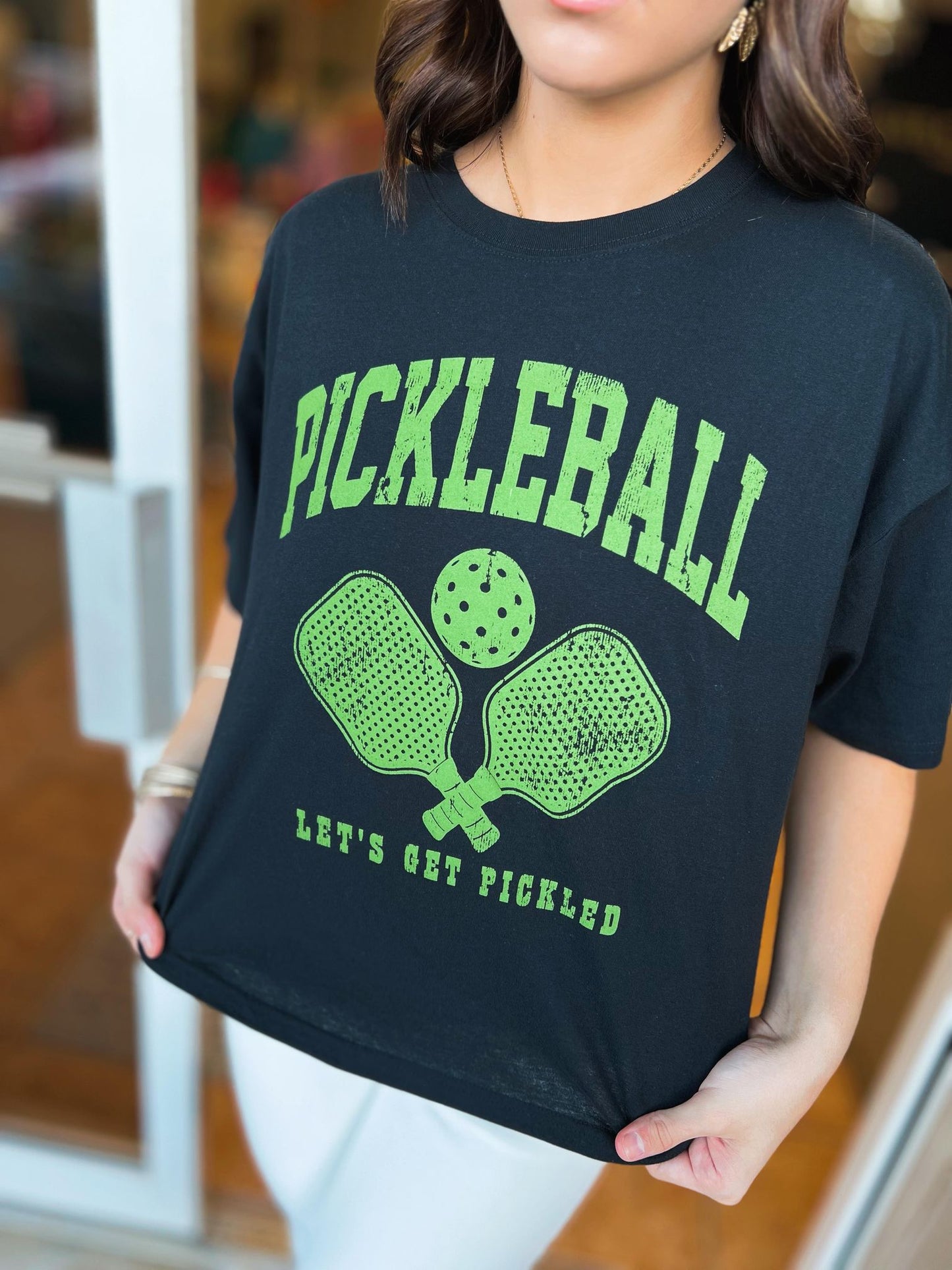 Lets Get Pickled Ball Crop Tee