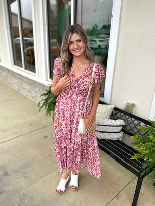 Gracie Printed Midi Dress