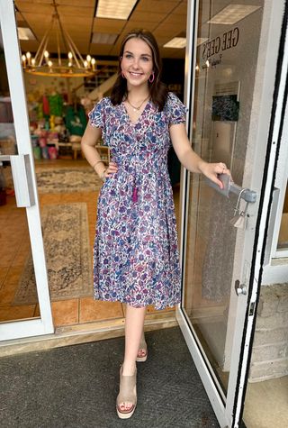 Gracie Printed Midi Dress