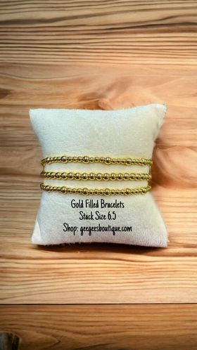BHD Gold Filled Bracelet Set Size 6.5