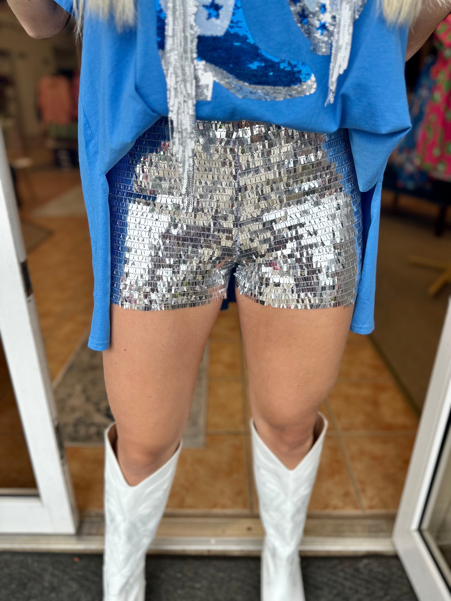 Show Stopper Sequin Fitted Shorts
